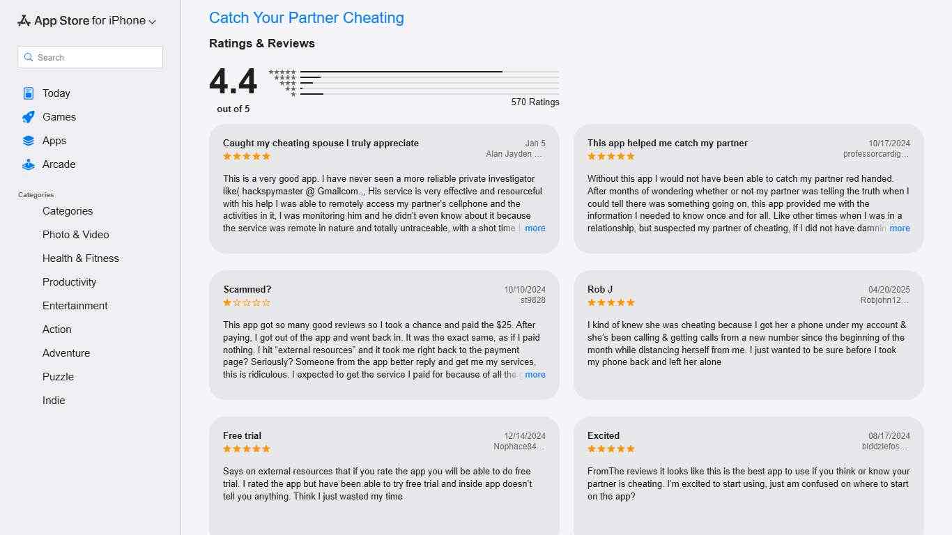 ‎Catch Your Partner Cheating - Ratings & Reviews - App Store